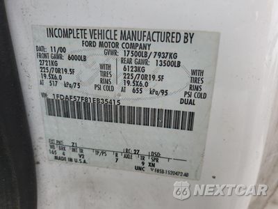 Zdjęcie 12 z 12 samochodu: 2001 FORD F550 SUPER DUTY VIN:1FDAF57F81EB35415 - miniatura