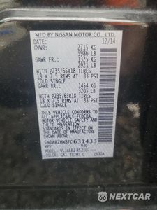 Zdjęcie 12 z 14 samochodu: 2015 NISSAN PATHFINDER S VIN:5N1AR2MN8FC631433 - miniatura