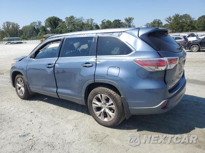 Drugie zdjęcie samochodu z przodu: 2015 TOYOTA HIGHLANDER XLE VIN:5TDJKRFH9FS183937 - miniatura