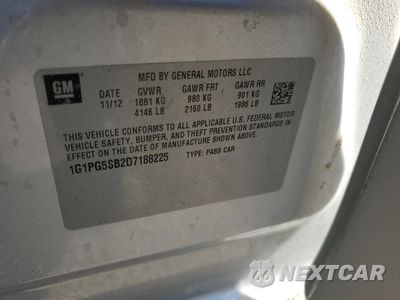 Zdjęcie 12 z 14 samochodu: 2013 CHEVROLET CRUZE LTZ VIN:1G1PG5SB2D7188225 - miniatura