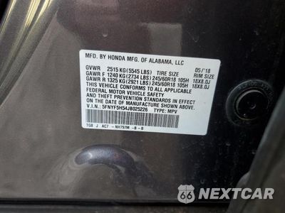 Zdjęcie 13 z 13 samochodu: 2018 HONDA PILOT EXL VIN:5FNYF5H54JB025226 - miniatura