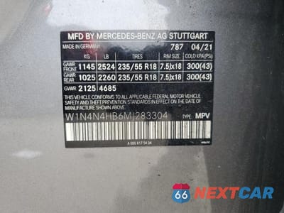 Zdjęcie 12 z 12 samochodu: 2021 MERCEDES-BENZ GLA 250 4MATIC VIN:W1N4N4HB6MJ283304 - miniatura