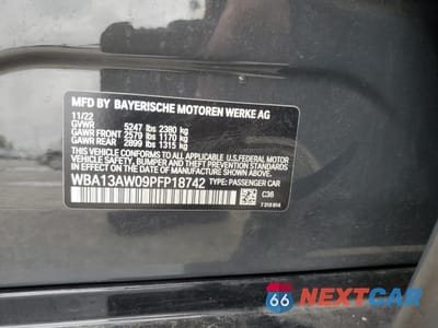 Zdjęcie 12 z 13 samochodu: 2023 BMW M440XI GRAN COUPE VIN:WBA13AW09PFP18742 - miniatura