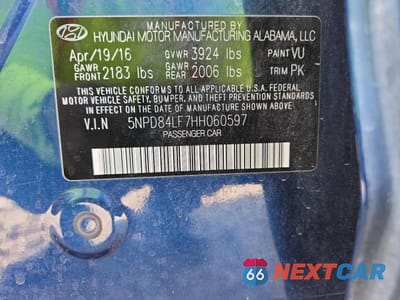 Zdjęcie 12 z 12 samochodu: 2017 HYUNDAI ELANTRA SE VIN:5NPD84LF7HH060597 - miniatura