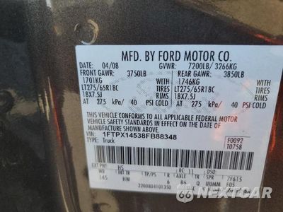 Zdjęcie 13 z 13 samochodu: 2008 FORD F150 VIN:1FTPX14538FB88348 - miniatura