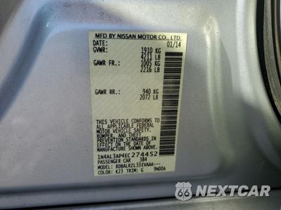 Zdjęcie 13 z 13 samochodu: 2014 NISSAN ALTIMA 2.5 VIN:1N4AL3AP4EC274452 - miniatura