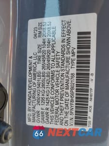 Zdjęcie 13 z 16 samochodu: 2023 HONDA PASSPORT EXL VIN:5FNYF8H56PB021768 - miniatura