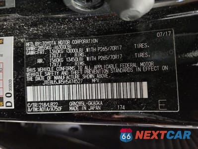 Zdjęcie 14 z 14 samochodu: 2017 TOYOTA 4RUNNER VIN:JTEBU5JR5H5474527 - miniatura