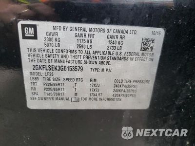 Zdjęcie 13 z 13 samochodu: 2016 GMC TERRAIN SLE VIN:2GKFLSEK3G6153579 - miniatura