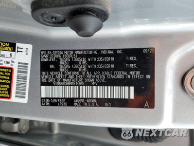 Zdjęcie 13 z 14 samochodu: 2021 TOYOTA HIGHLANDER HYBRID LE VIN:5TDBBRCH6MS514995 - miniatura