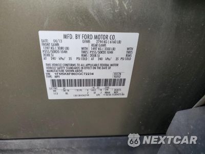 Zdjęcie 13 z 15 samochodu: 2013 FORD EXPLORER LIMITED VIN:1FM5K8F86DGC72234 - miniatura