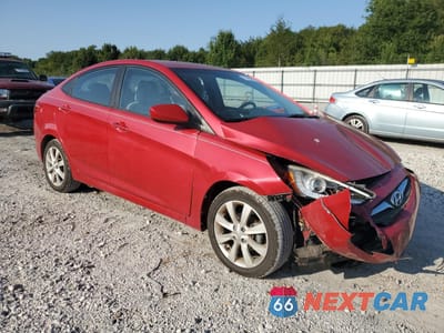 Czwarte zdjęcie samochodu z boku: 2014 HYUNDAI ACCENT GLS VIN:KMHCU4AE1EU624565 - miniatura