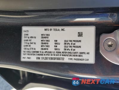 Zdjęcie 13 z 13 samochodu: 2025 TESLA MODEL 3 VIN:5YJ3E1EBXSF000722 - miniatura