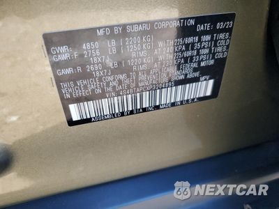 Zdjęcie 12 z 12 samochodu: 2023 SUBARU OUTBACK TOURING VIN:4S4BTAPCXP3204895 - miniatura