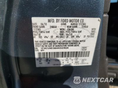 Zdjęcie 13 z 13 samochodu: 2010 FORD ESCAPE LIMITED VIN:1FMCU9EG8AKD23824 - miniatura