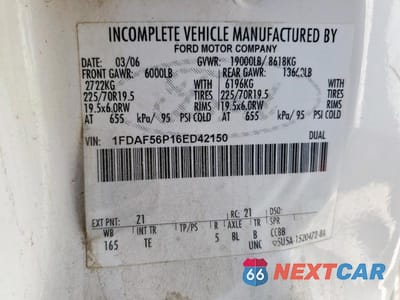 Zdjęcie 12 z 12 samochodu: 2006 FORD F550 SUPER DUTY VIN:1FDAF56P16ED42150 - miniatura