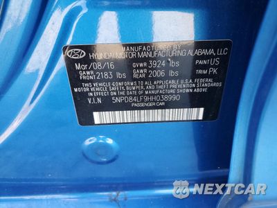 Zdjęcie 12 z 12 samochodu: 2017 HYUNDAI ELANTRA SE VIN:5NPD84LF9HH038990 - miniatura