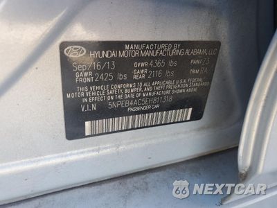 Zdjęcie 12 z 13 samochodu: 2014 HYUNDAI SONATA GLS VIN:5NPEB4AC5EH811318 - miniatura