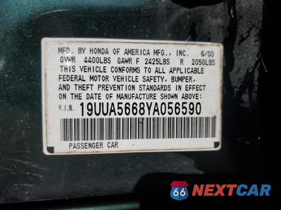 Zdjęcie 12 z 12 samochodu: 2000 ACURA 3.2TL VIN:19UUA5668YA056590 - miniatura