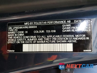 Zdjęcie 13 z 13 samochodu: 2022 POLESTAR 2 VIN:LPSED3KAXNL069004 - miniatura