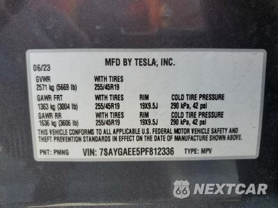 Zdjęcie 13 z 14 samochodu: 2023 TESLA MODEL Y VIN:7SAYGAEE5PF812336 - miniatura