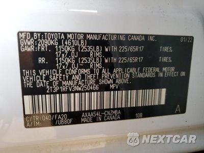 Zdjęcie 13 z 13 samochodu: 2022 TOYOTA RAV4 XLE VIN:2T3P1RFV3NW250466 - miniatura
