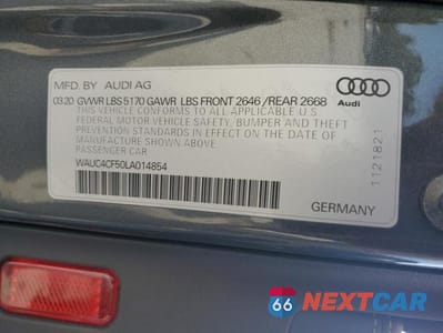 Zdjęcie 12 z 12 samochodu: 2020 AUDI S5 PREMIUM PLUS VIN:WAUC4CF50LA014854 - miniatura