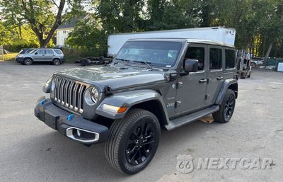 Drugie zdjęcie samochodu z przodu: 2022 JEEP WRANGLER UNLIMITED SAHARA 4XE VIN:1C4JJXP66NW153071 - miniatura