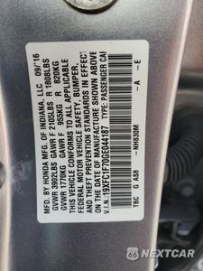 Zdjęcie 13 z 15 samochodu: 2016 HONDA CIVIC EXL VIN:19XFC1F70GE044187 - miniatura