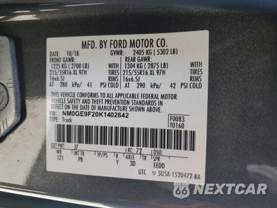Zdjęcie 13 z 14 samochodu: 2019 FORD TRANSIT CONNECT XLT VIN:NM0GE9F20K1402642 - miniatura