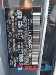 Zdjęcie 13 z 13 samochodu: 2024 HYUNDAI IONIQ 5 SE VIN:KM8KMDDF9RU331311 - miniatura