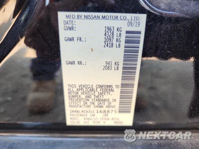 Zdjęcie 12 z 15 samochodu: 2020 NISSAN ALTIMA SR VIN:1N4BL4CV2LC168875 - miniatura