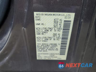 Zdjęcie 13 z 13 samochodu: 2014 NISSAN NV 3500 S VIN:5BZAF0AA0EN160268 - miniatura