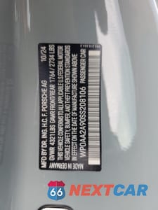 Zdjęcie 12 z 12 samochodu: 2025 PORSCHE 911 CARRERA VIN:WP0AA2A90SS208106 - miniatura