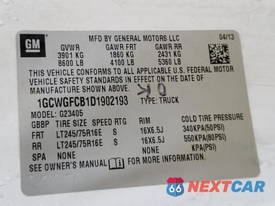 Zdjęcie 14 z 14 samochodu: 2013 CHEV EXPRESS G2500 VIN:1GCWGFCB1D1902193 - miniatura