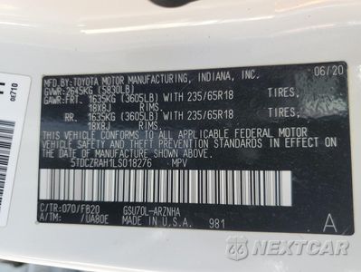 Zdjęcie 13 z 15 samochodu: 2020 TOYOTA HIGHLANDER L VIN:5TDCZRAH1LS018276 - miniatura