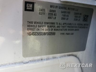Zdjęcie 13 z 13 samochodu: 2011 BUICK LACROSSE CXL VIN:1G4GC5ED3BF302599 - miniatura