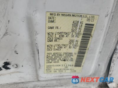 Zdjęcie 14 z 14 samochodu: 2013 NISSAN NV 2500 VIN:1N6BF0LXXDN111368 - miniatura