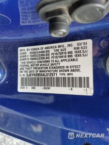 Zdjęcie 13 z 13 samochodu: 2004 HONDA ELEMENT EX VIN:5J6YH28554L012571 - miniatura