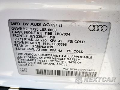 Zdjęcie 13 z 15 samochodu: 2023 AUDI Q4 E-TRON PREMIUM PLUS VIN:WA1BCBFZ9PP004061 - miniatura