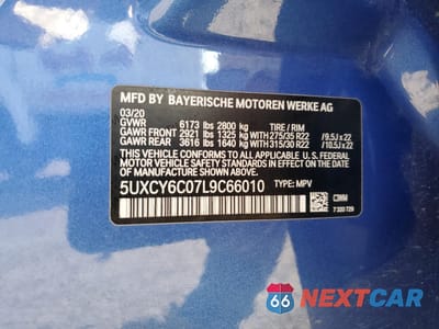 Zdjęcie 14 z 16 samochodu: 2020 BMW X6 XDRIVE40I VIN:5UXCY6C07L9C66010 - miniatura