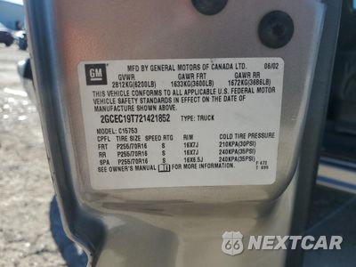 Zdjęcie 12 z 14 samochodu: 2002 CHEVROLET SILVERADO C1500 VIN:2GCEC19T721421852 - miniatura