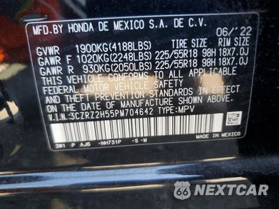 Zdjęcie 14 z 14 samochodu: 2023 HONDA HR-V SPORT VIN:3CZRZ2H55PM704642 - miniatura