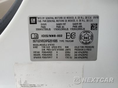 Zdjęcie 12 z 14 samochodu: 2015 GMC SIERRA K1500 SLT VIN:3GTU2VEC6FG251685 - miniatura
