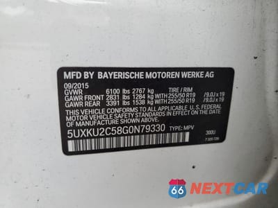 Zdjęcie 13 z 15 samochodu: 2016 BMW X6 XDRIVE35I VIN:5UXKU2C58G0N79330 - miniatura