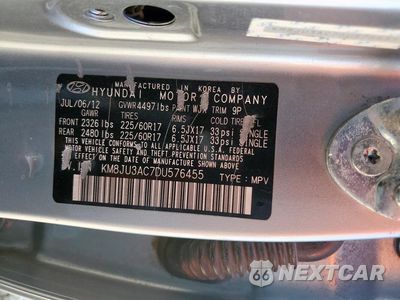Zdjęcie 12 z 12 samochodu: 2013 HYUNDAI TUCSON GLS VIN:KM8JU3AC7DU576455 - miniatura