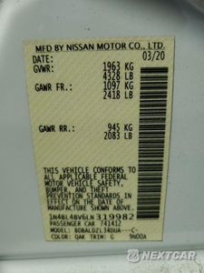 Zdjęcie 12 z 14 samochodu: 2020 NISSAN ALTIMA S VIN:1N4BL4BV6LN319982 - miniatura
