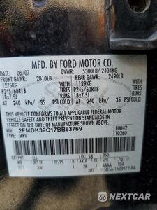 Zdjęcie 13 z 13 samochodu: 2007 FORD EDGE SEL PLUS VIN:2FMDK39C17BB63769 - miniatura