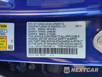 Zdjęcie 12 z 14 samochodu: 2021 HONDA ACCORD SPORT SE VIN:1HGCV1F45MA086115 - miniatura