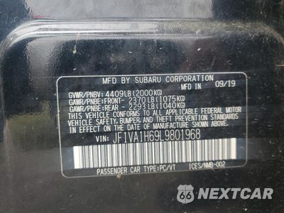 Zdjęcie 10 z 10 samochodu: 2020 SUBARU WRX LIMITED VIN:JF1VA1H69L9801968 - miniatura